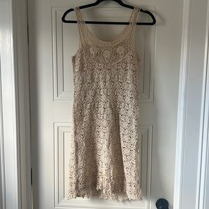 Off white crochet dress from Anthropologie in size Small
